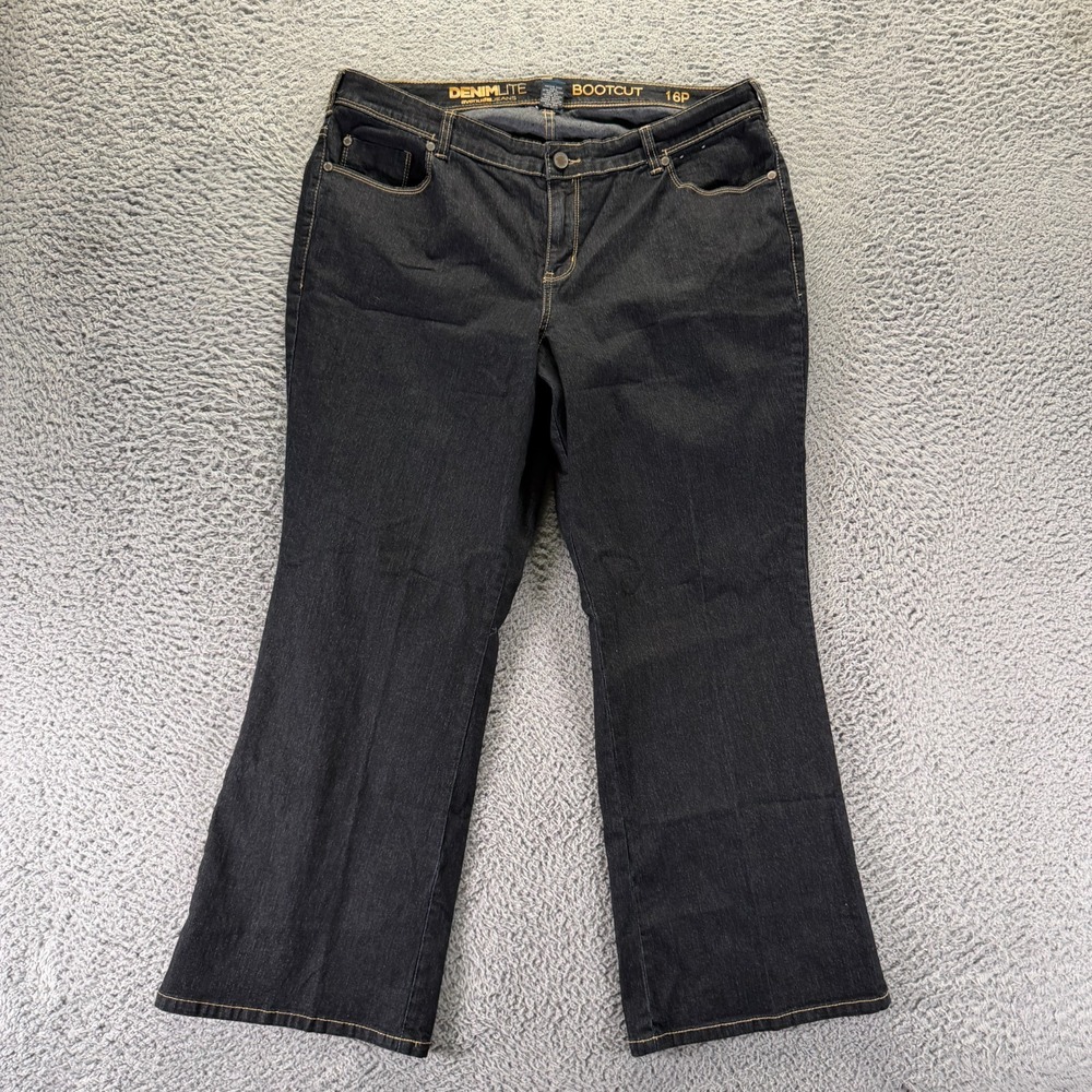 Avenue DenimLite Jeans Womens 16P Blue Cotton Bootcut Travel Workwear Stretch